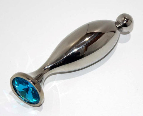 Seal & Ball Steel Sex Probe Medium by Hell's Couture - Vibrator Accessories