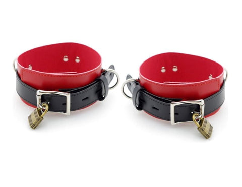 Simple Wrist Or Ankle Cuffs With Studs Leather - Cuffs and Restraints