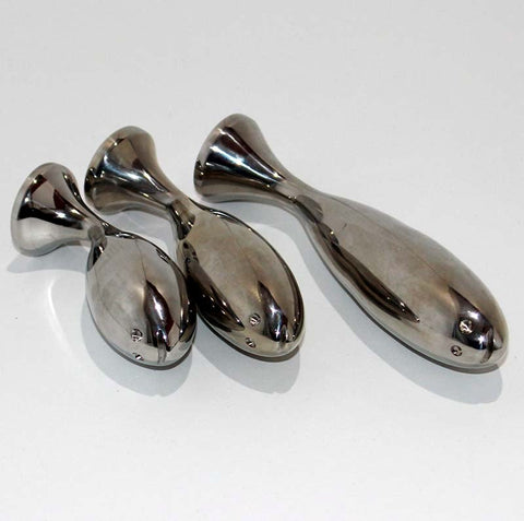 THE WHALE Jewelled Anal Probe Large by Hell's Couture - Steel Sex Toys