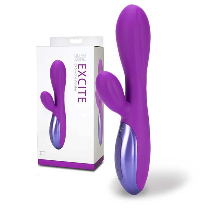 UltraZone Excite 6X Rabbit Style Vibe - - G-Spot Vibrators