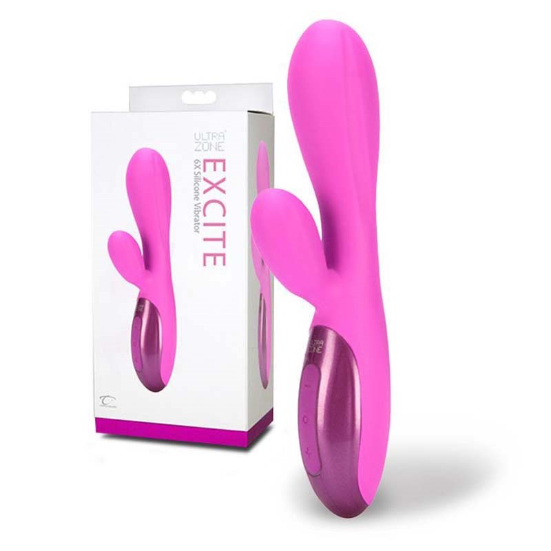 UltraZone Excite 6X Rabbit Style Vibe - - G-Spot Vibrators