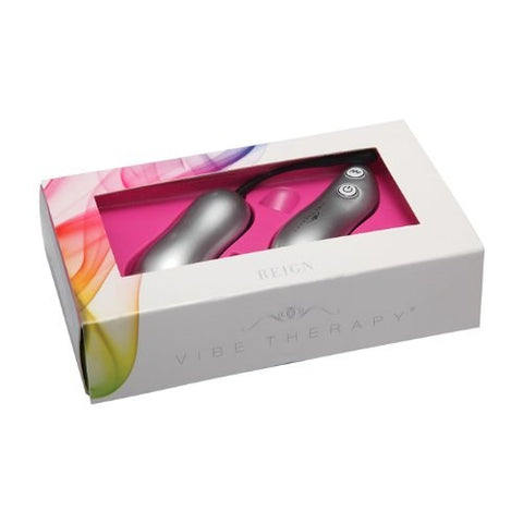 Reign Remote Control Vibrating Egg by Vibe Therapy - Steel Sex Toys