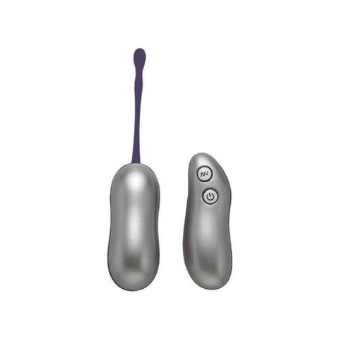 Reign Remote Control Vibrating Egg by Vibe Therapy - Steel Sex Toys