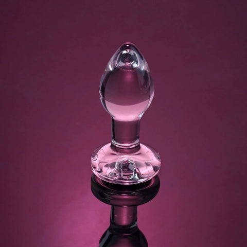 Pink Gem Glass Butt Plug by Adam & Eve Sextoys - Butt Plugs
