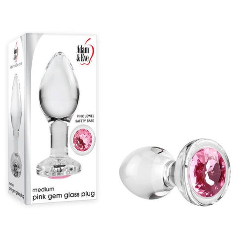 Pink Gem Glass Butt Plug by Adam & Eve Sextoys - Butt Plugs