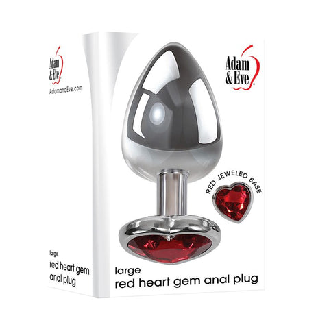 Red Heart Gem Anal Plug by Adam & Eve Sextoys - Butt Plugs