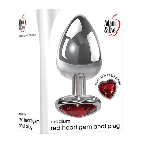 Red Heart Gem Anal Plug by Adam & Eve Sextoys - Butt Plugs