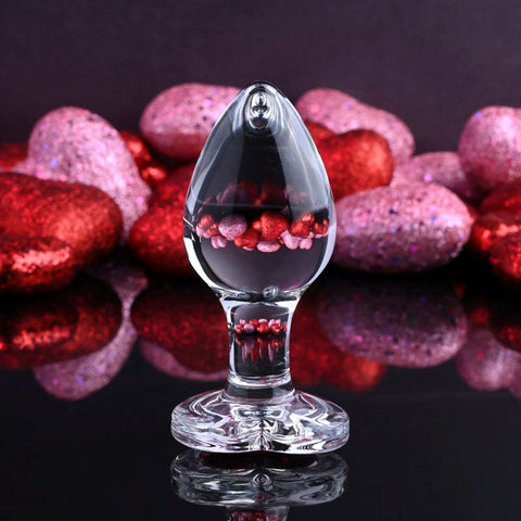 HEART GEM GLASS PLUG Glass Butt Plug by Adam & Eve Sextoys - Butt Plugs