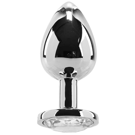 Smooth Aluminum Anal Ecstasy - Clear Gem Plug