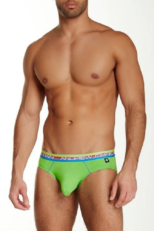 Almost Naked Pride Lime Brief by Andrew Christian - Jocks and G-Strings
