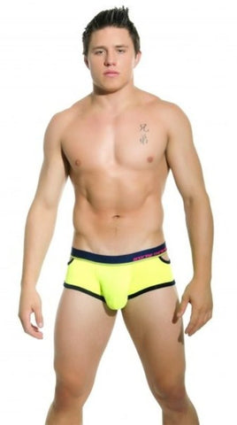 Almost Naked Quirk Boxer Neon Yellow by Andrew Christian - Jocks and G-Strings