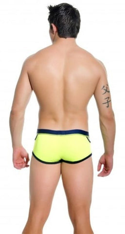 Almost Naked Quirk Boxer Neon Yellow by Andrew Christian - Jocks and G-Strings
