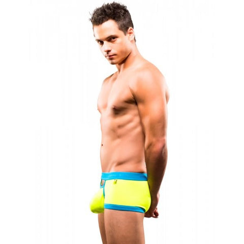 Almost Naked Teaser Boxer Neon Yellow Mens G-String - Jocks and G-Strings