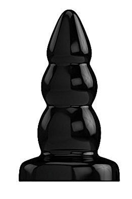 Bottom Line Rubber Butt Plug Black Model 6 - Butt Plugs