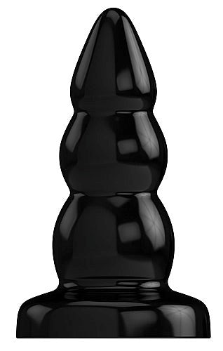 Bottom Line Rubber Butt Plug Black Model 6 - Butt Plugs