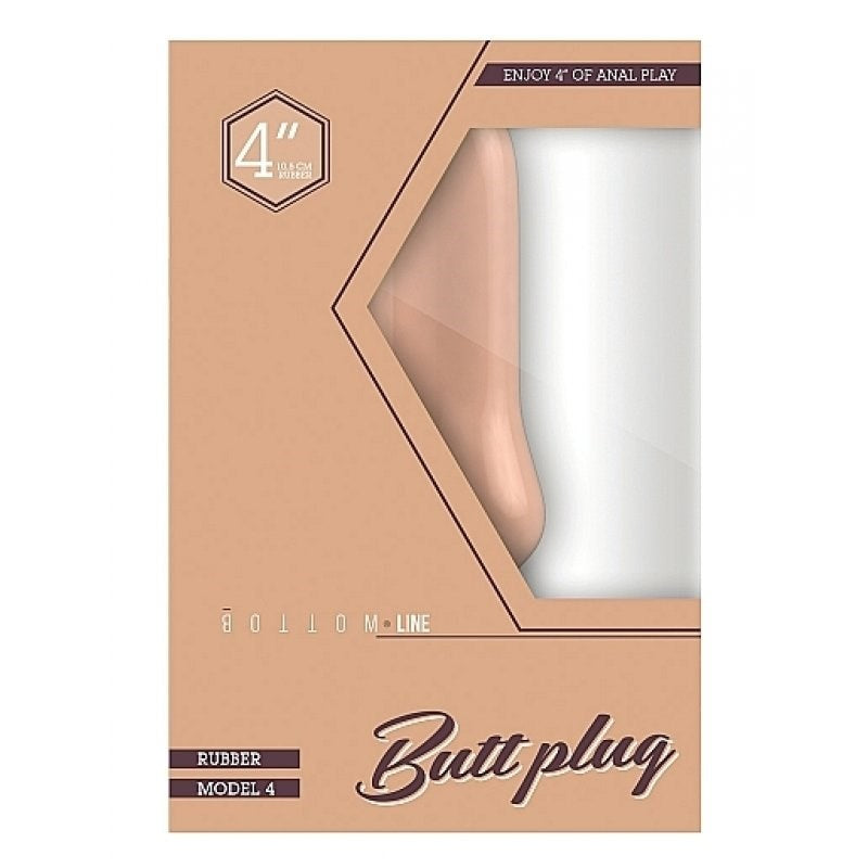 Bottom Line Rubber Butt Plug Flesh Model 1 - Butt Plugs