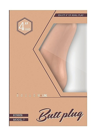 Bottom Line Rubber Butt Plug Flesh Model 7 - Butt Plugs
