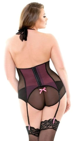 Curve Gigi Halter Underwire Bustier And Panty - Bustiers and Corsets