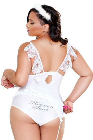 Heaven Can't Wait Angel Costume by Fantasy Lingerie - Fancy Dress Ups