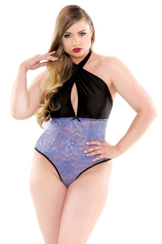 Curve Lolita Micro And Lace Teddy by Fantasy Lingerie - Babydolls and Chemises