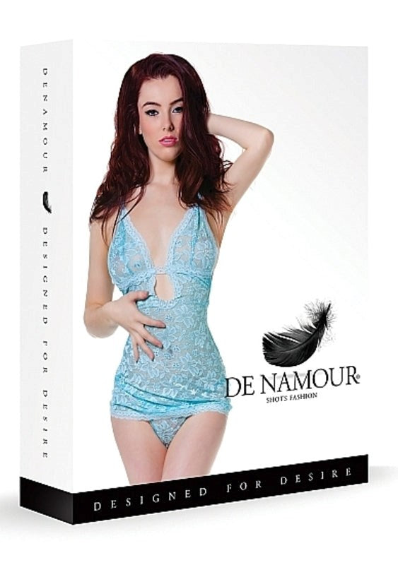 De Namour Baby Blue Babydoll & G-String - Babydolls and Chemises
