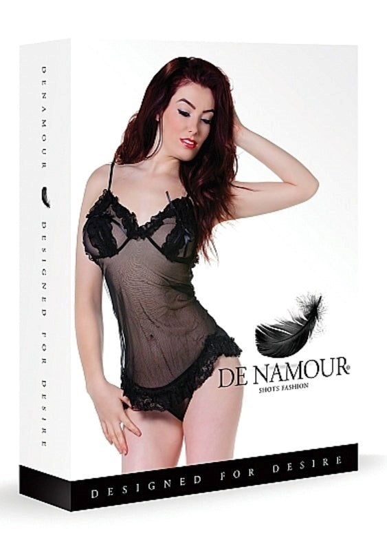 De Namour Black Babydoll & G-String - Babydolls and Chemises