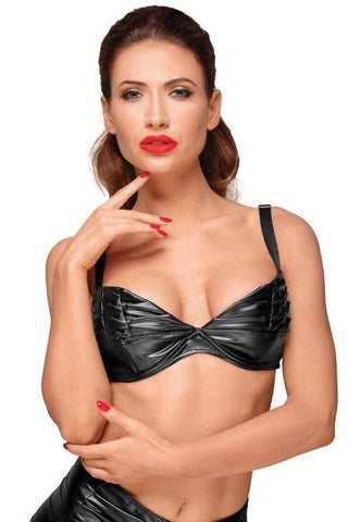 Decadence Powerwetlook Bra by Noir Handmade - Bras and Bra Sets