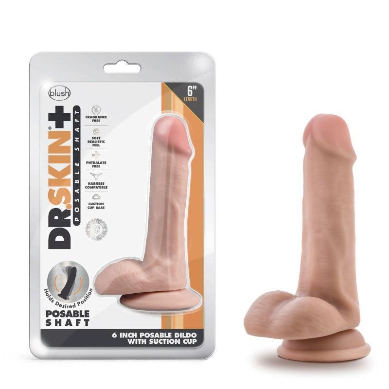 Dr. Skin Plus Girthy Poseable Pleasure Companion - Realistic Dildos