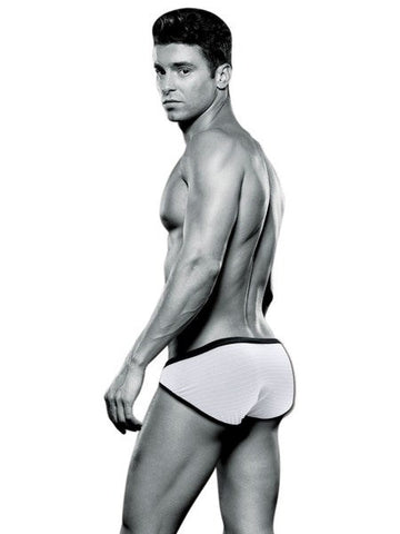 Envy Bad Boy Brief White Mens Lingerie by Envy Menswear - Mens Briefs And Boxers