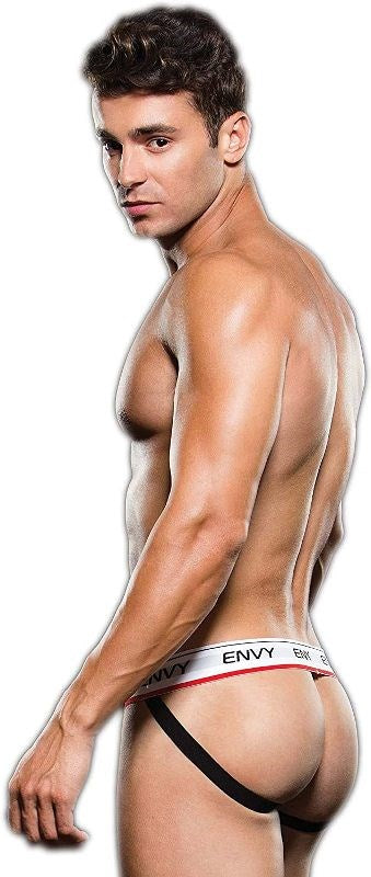 Logo Elastic Low Rise Mesh Jock by Envy Menswear - Jocks and G-Strings