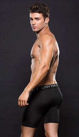 Micro Low-Rise Logo Athletic Long Boxer by Envy Menswear - Jocks and G-Strings
