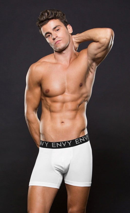Envy Micro LowRise Logo Elastic Boxer White