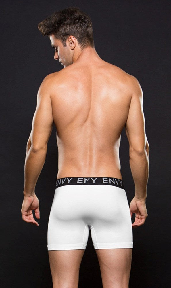 Envy Micro LowRise Logo Elastic Boxer White - Jocks and G-Strings
