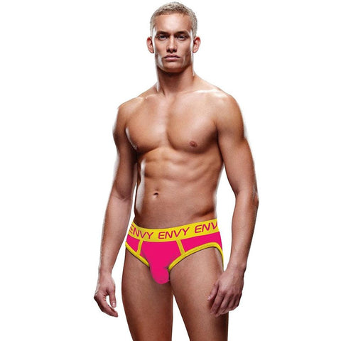 Envy Solid Jock Pink Yellow Mens Underwear - Jocks and G-Strings