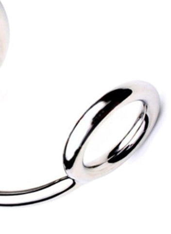Extra Heavy Cockring & Anal Plug by Hell's Couture - Steel Sex Toys