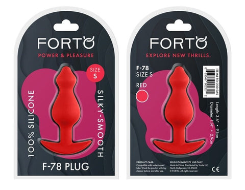 Forto F-78 Pointee Plug Red by VVOLE LLC - Butt Plugs