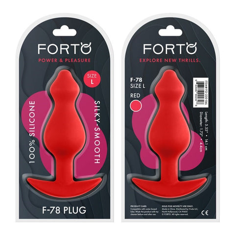 Forto F-78 Pointee Plug Red by VVOLE LLC - Butt Plugs