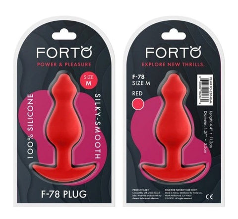 Forto F-78 Pointee Plug Red by VVOLE LLC - Butt Plugs