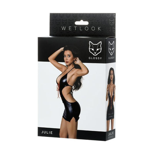 Glossy Dress Wetlook w/ Laces Julie by ToyFa - Bras and Bra Sets