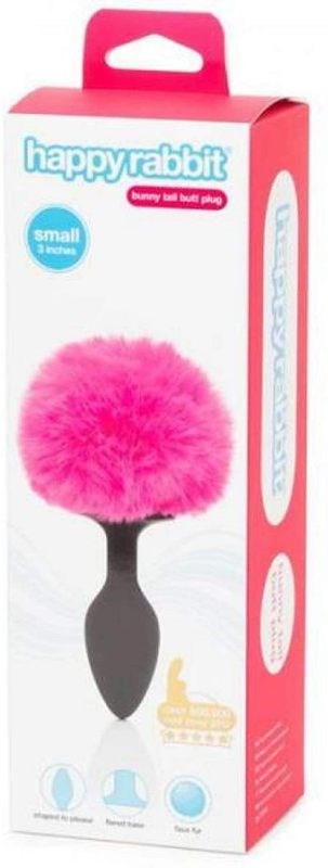 Happy Rabbit Pink Bunny Tail Plug by Lovehoney - Butt Plugs