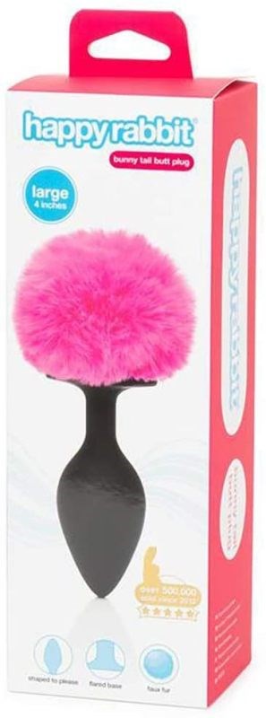 Happy Rabbit Pink Bunny Tail Plug - Butt Plugs