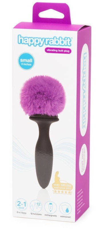 Happy Rabbit Rechargeable Vibrating Bunny Tail Butt Plug