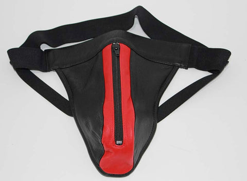 JAX Leather Jocks Black & Red Mens G-String - Jocks and G-Strings