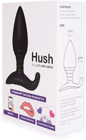 Hush Bluetooth Compatible Vibrating Anal Plug by Lovense - Remote Control Vibrators