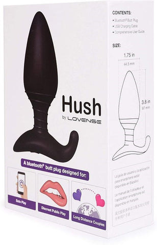 Hush Bluetooth Compatible Vibrating Anal Plug by Lovense - Remote Control Vibrators