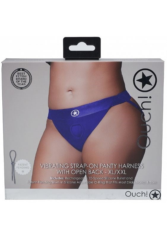 Ouch! Pleasure-Enhancing Vibrating Strap-on Panty Harness - Strap On Sextoys