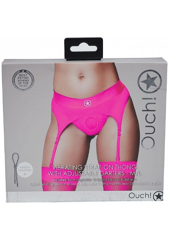 Ouch! Intimate Pleasure Strap-on Thong - Pink by Shots Toys - Strap On Sextoys