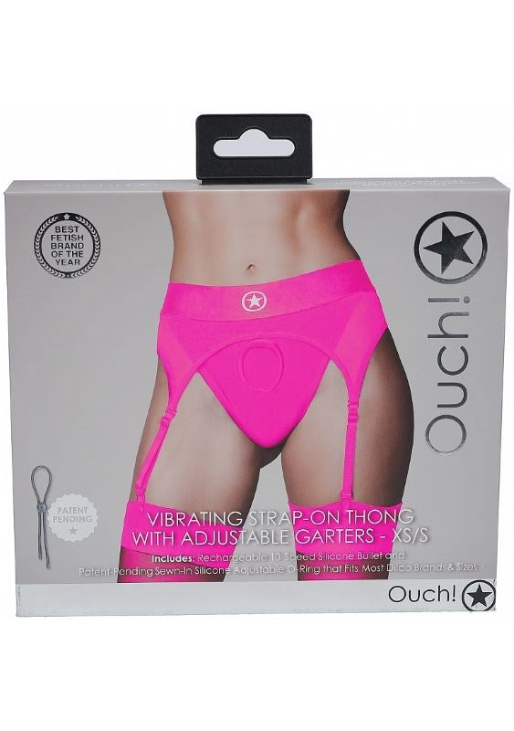 Ouch! Intimate Pleasure Strap-on Thong - Pink by Shots Toys - Strap On Sextoys