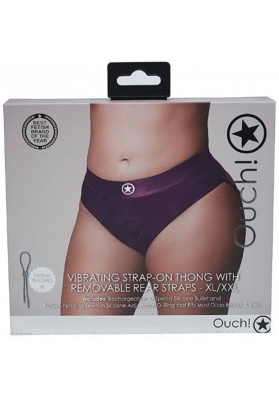 Ouch! Intimate Pleasure Strap-on Thong - Purple - Strap On Sextoys