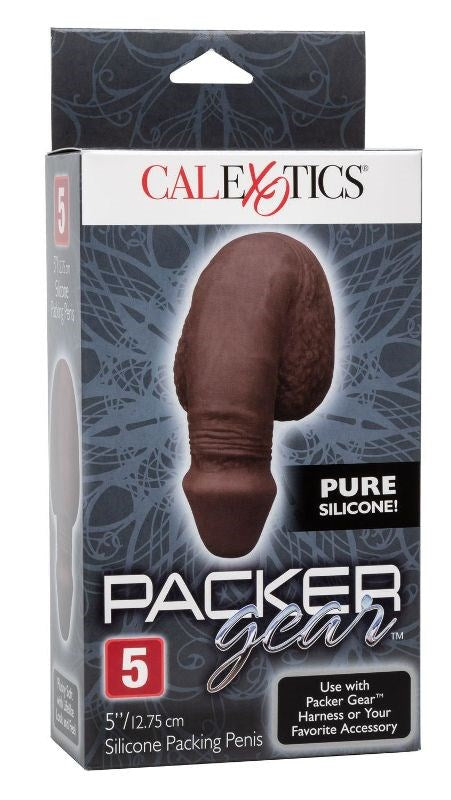 Packer Gear Silicone Penis Black - Strap On Sextoys